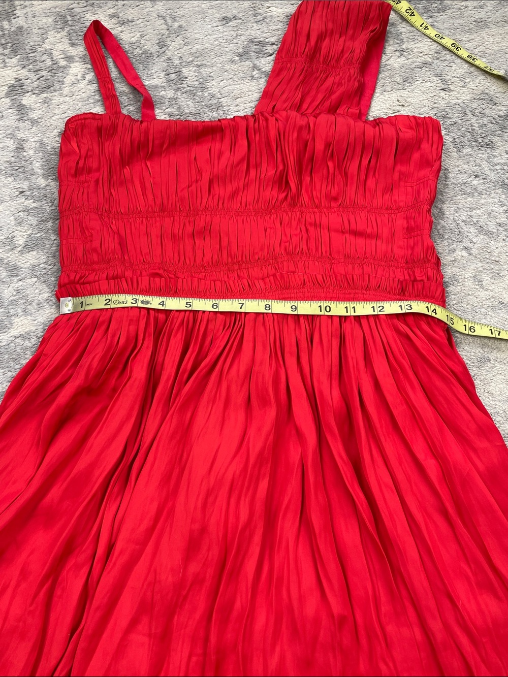 NWT Zadig & Voltaire Roselie Satin Asymmetric Mini Dress Red Sz L - Picture 11 of 14